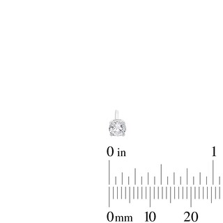 Solid Sterling Silver Graduated CZ Three Pair Stud Earrings Set