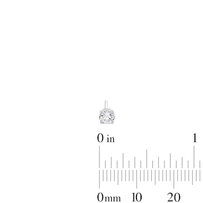 Solid Sterling Silver Graduated CZ Three Pair Stud Earrings Set