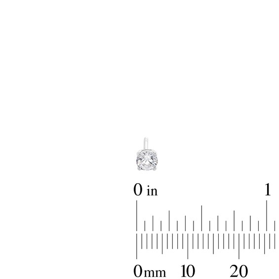 Solid Sterling Silver Graduated CZ Three Pair Stud Earrings Set