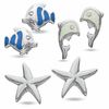 Thumbnail Image 0 of Child's Dolphin, Starfish and Enamel Fish Stud Earrings Set in Sterling Silver