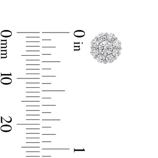 Child's Cubic Zirconia Flower Stud Earrings in Sterling Silver