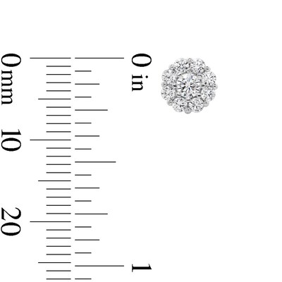 Child's Cubic Zirconia Flower Stud Earrings in Sterling Silver