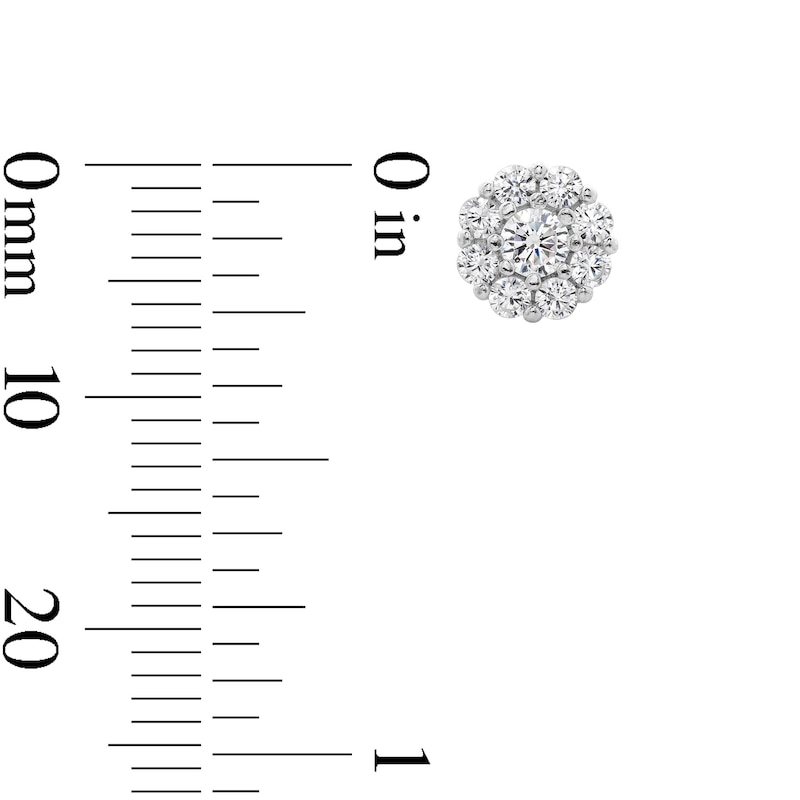 Main Image 3 of Child's Cubic Zirconia Flower Stud Earrings in Sterling Silver