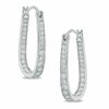 Thumbnail Image 0 of Cubic Zirconia Inside-Out Hoop Earrings in Sterling Silver