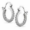 Thumbnail Image 0 of 10mm Cubic Zirconia Inside-Out Hoop Earrings in Sterling Silver