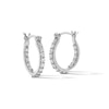 Thumbnail Image 1 of 10mm Cubic Zirconia Inside-Out Hoop Earrings in Sterling Silver