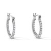Thumbnail Image 1 of Cubic Zirconia 15mm Inside-Out Hoop Earrings in Sterling Silver