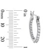 Thumbnail Image 3 of Cubic Zirconia 15mm Inside-Out Hoop Earrings in Sterling Silver