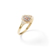 Thumbnail Image 1 of Cubic Zirconia Tri-Tone Our Lady of Guadalupe Ring in 10K Gold