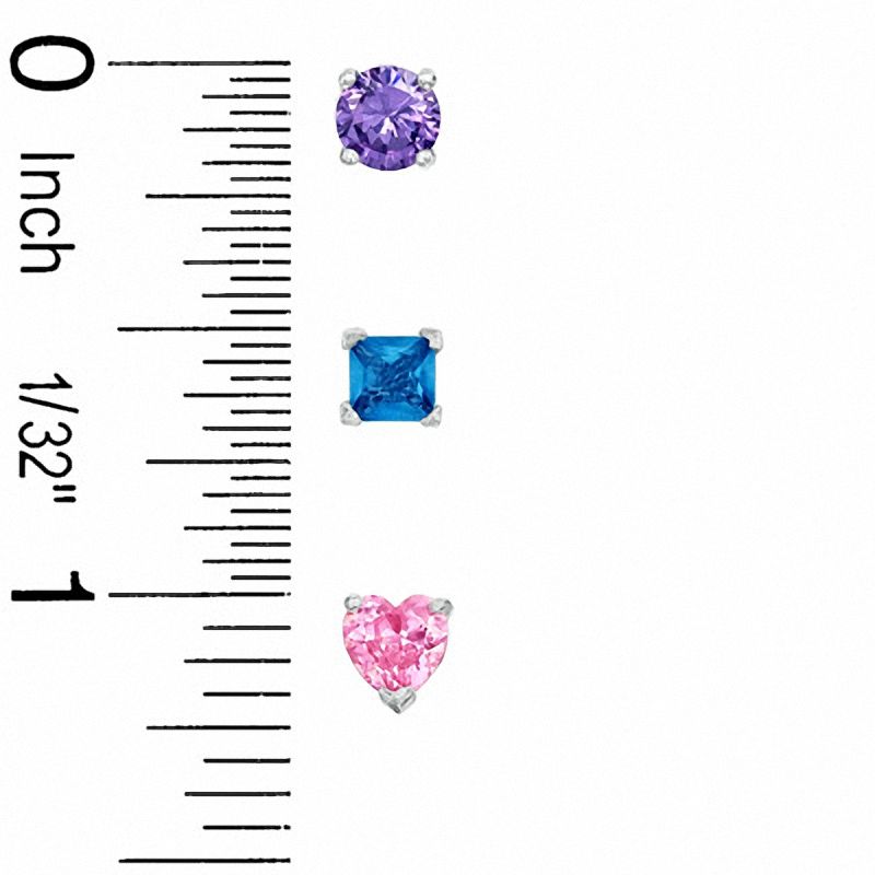 Main Image 2 of Cubic Zirconia Earrings Set in Sterling Silver