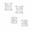 7mm Cubic Zirconia Earrings Set in Sterling Silver