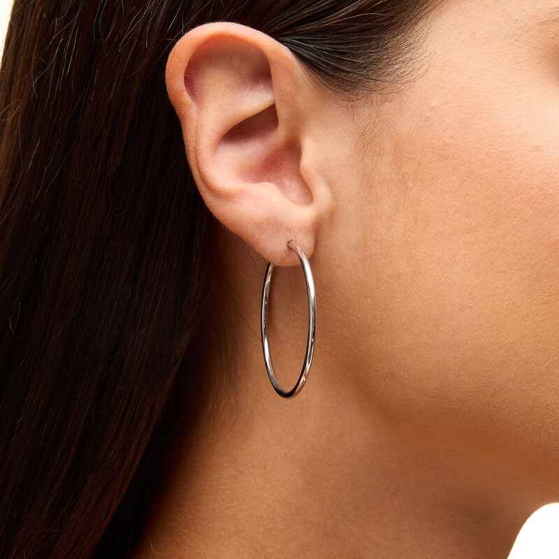 Main Image 2 of Sterling Silver Continuous Hoops