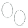 Thumbnail Image 0 of 30mm Diamond-Cut Hoop Earrings in Sterling Silver