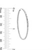 Thumbnail Image 3 of 40mm Diamond-Cut Hoop Earrings in Sterling Silver