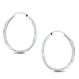 2 x 25mm Hoop Earrings in Sterling Silver