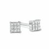 Thumbnail Image 0 of Diamond Accent Square Composite Stud Earrings in Sterling Silver