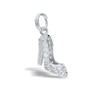 Thumbnail Image 1 of Cubic Zirconia High Heel Shoe Dangle Charm in Sterling Silver