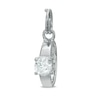 Thumbnail Image 1 of Cubic Zirconia Solitaire Engagement Ring Charm in Sterling Silver