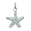 Thumbnail Image 0 of Crystal and Beaded Starfish Dangle Charm in Sterling Silver