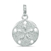 Thumbnail Image 1 of Textured Sand Dollar Dangle Charm in Sterling Silver