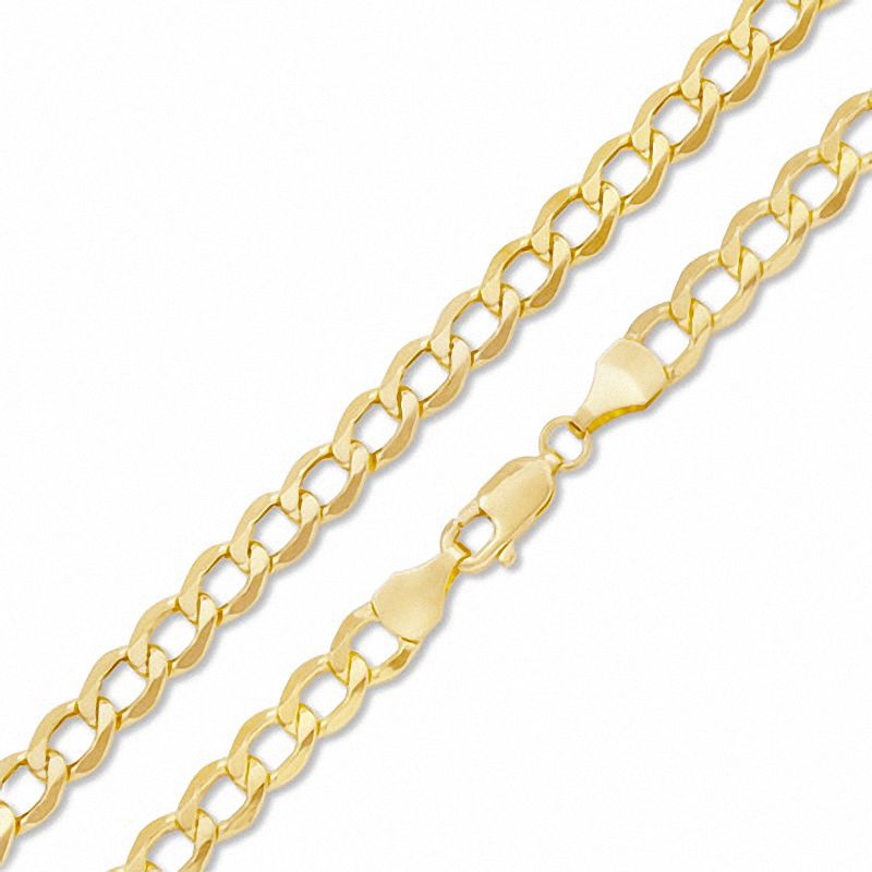 5.1mm Hollow Curb Chain Necklace in 10K Gold - 24"