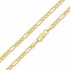 070 Gauge Hollow Figaro Chain Necklace in 10K Gold - 24"
