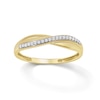Thumbnail Image 1 of 1/15 CT. T.W. Diamond Crossover Ring in 10K Gold