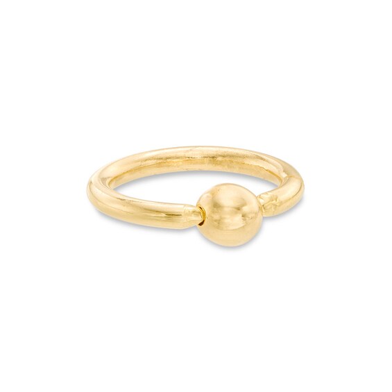 016 Gauge 8mm Captive Bead Ring in 10K Gold