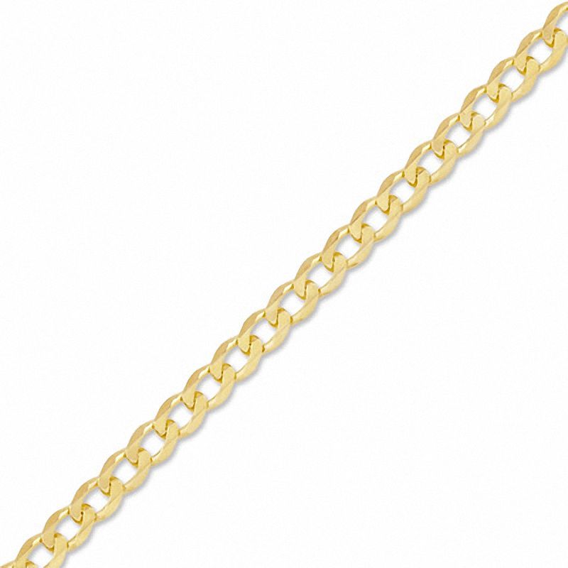 Main Image 1 of 3.7mm Solid Curb Chain Bracelet in 10K Gold - 8"