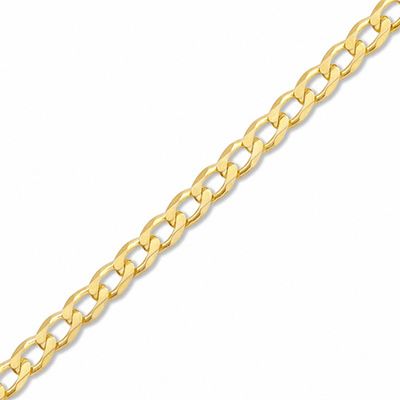 4.4mm Solid Curb Chain Bracelet in 10K Gold - 8"