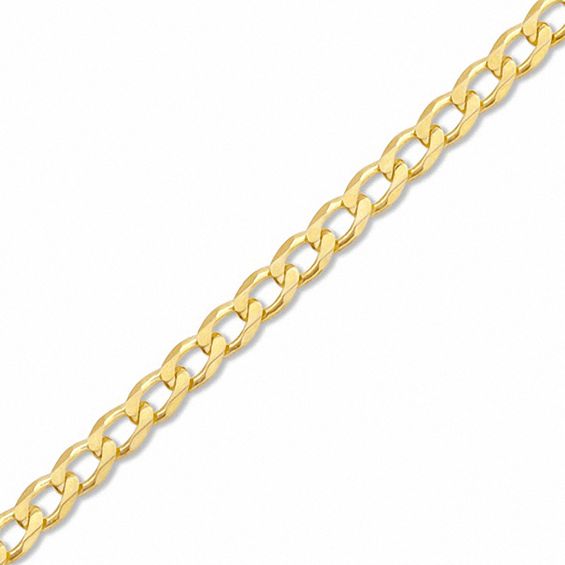 4.4mm Solid Curb Chain Bracelet in 10K Gold - 8"