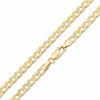 Thumbnail Image 1 of 4.4mm Solid Curb Chain Necklace in 10K Gold - 24"