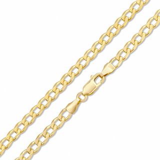 4.4mm Solid Curb Chain Necklace in 10K Gold - 24"