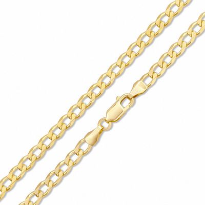 4.4mm Solid Curb Chain Necklace in 10K Gold - 24"