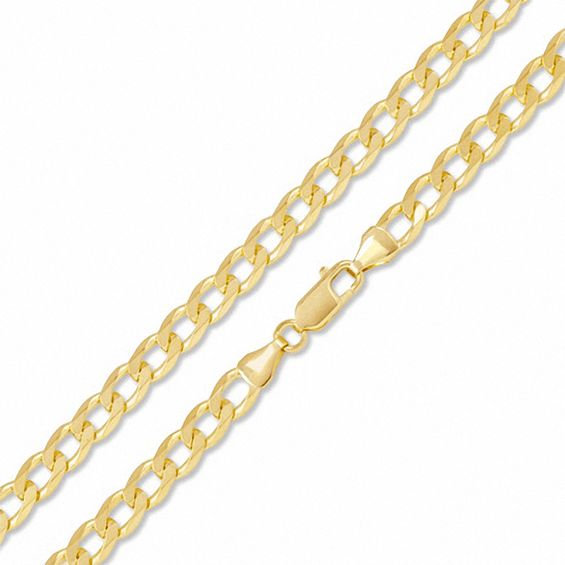 5.1mm Solid Curb Chain Necklace in 10K Gold - 24"