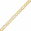 5.8mm Solid Figaro Chain Bracelet in 10K Gold - 9"