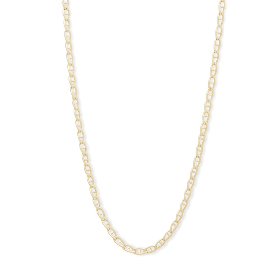 060 Gauge Mariner Chain Necklace in 10K Hollow Gold - 16"