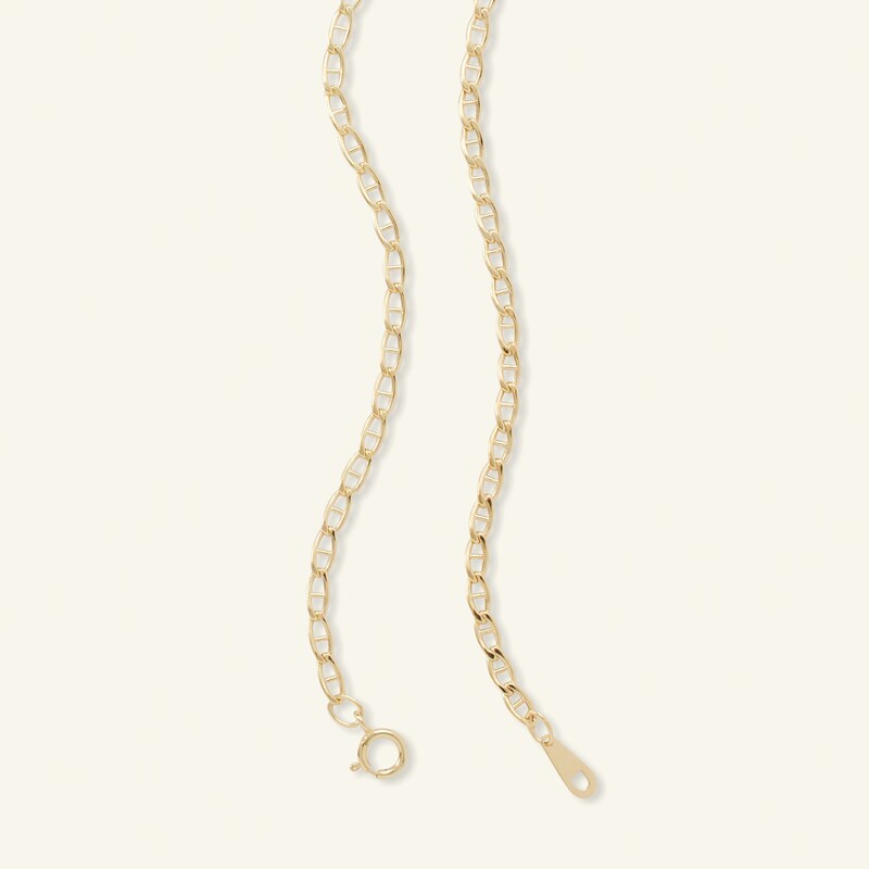 10K Hollow Gold Mariner Chain - 16"