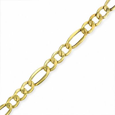 150 Gauge Figaro Chain Bracelet in 10K Gold - 9"