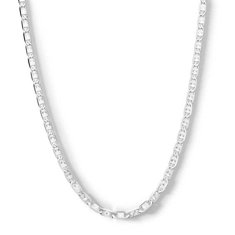 Made in Italy 080 Gauge Valentino Chain Necklace in Sterling Silver - 24"