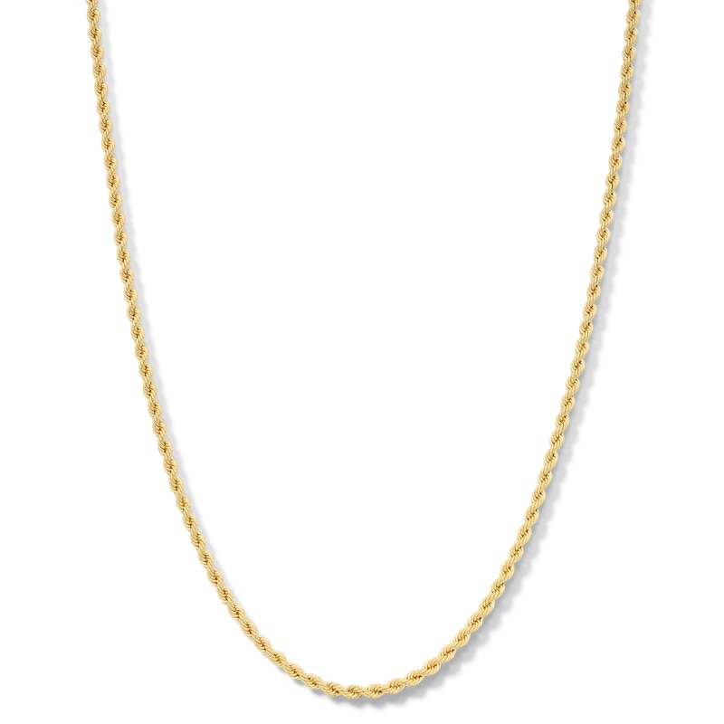 Main Image 1 of 10K Hollow Gold Rope Chain - 22"