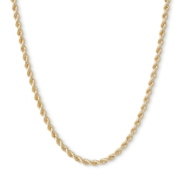 016 Gauge Rope Chain Necklace in 10K Hollow Gold - 18&quot;