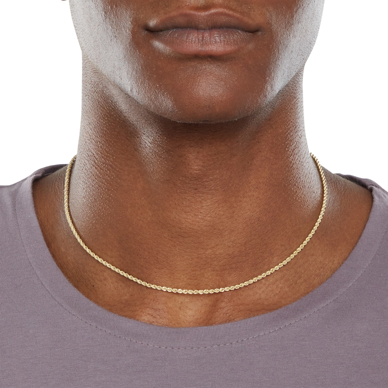 10K Hollow Gold Rope Chain - 18"