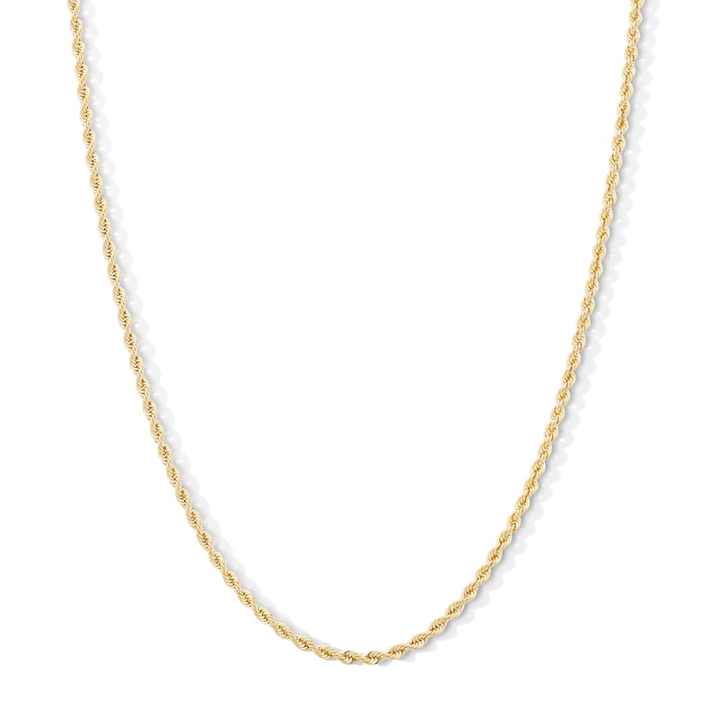 Main Image 1 of 10K Hollow Gold Rope Chain - 20"