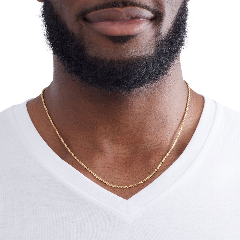 10K Hollow Gold Rope Chain - 20"