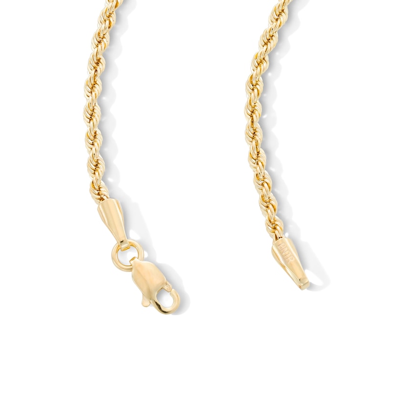 Main Image 4 of 10K Hollow Gold Rope Chain - 20"