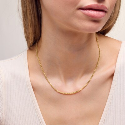 10K Gold Bonded Rope Chain - 16"