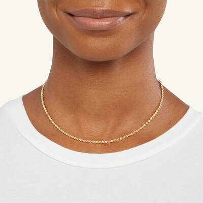 10K Gold Bonded Rope Chain - 16"