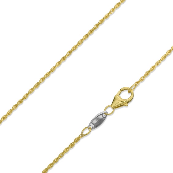 1.45mm Rope Chain Necklace in 14K Gold Bonded Sterling Silver - 16"