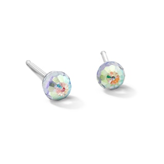 4mm Crystal Stud Piercing Earrings in Solid Stainless Steel